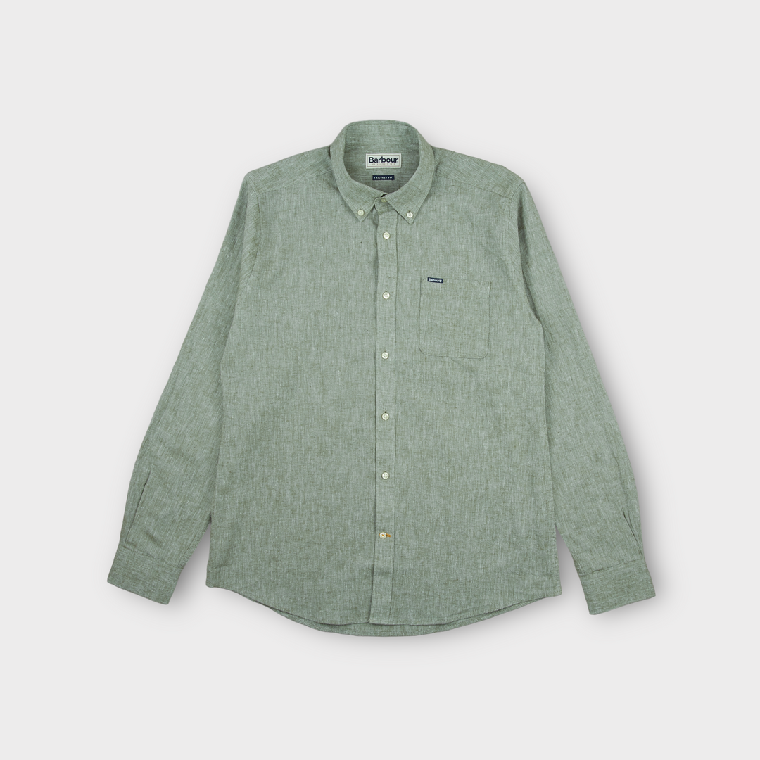 Barbour Nelson Tailored Skjorte I Bleched Olive