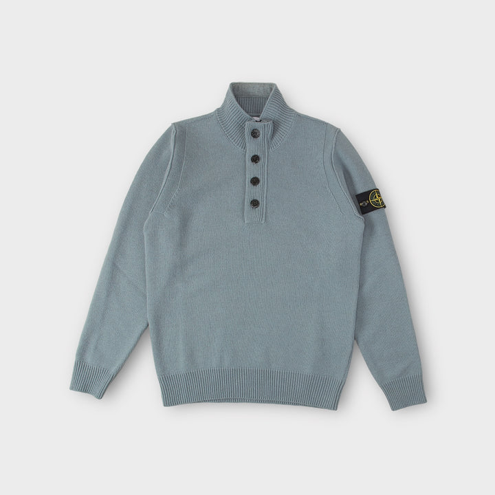 Stone Island 540A3 Q-Zip Knit In Light Green