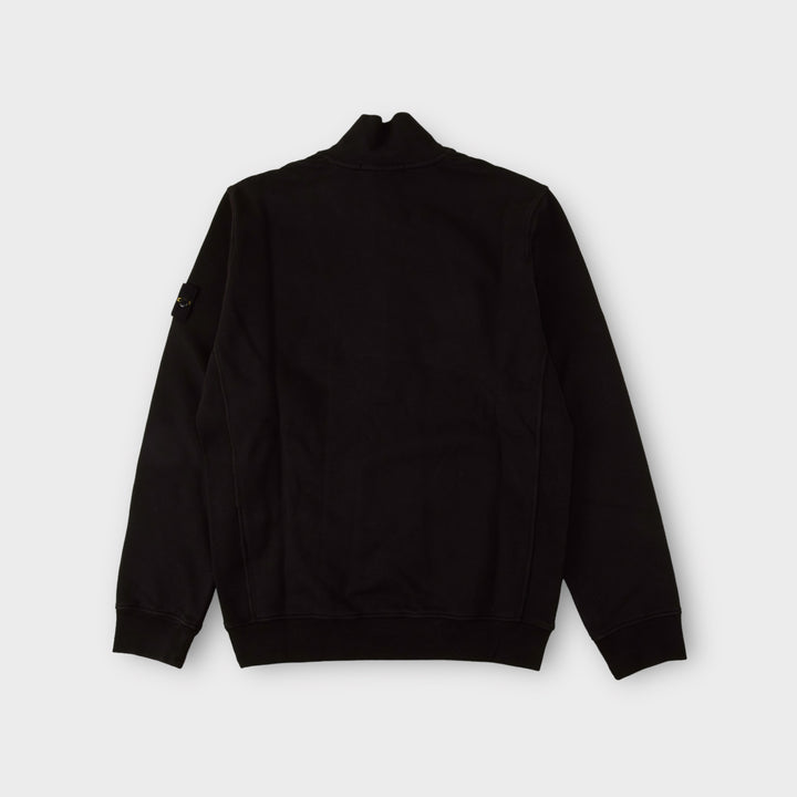 Stone Island 63420 Q-zip Sweatshirt In Black