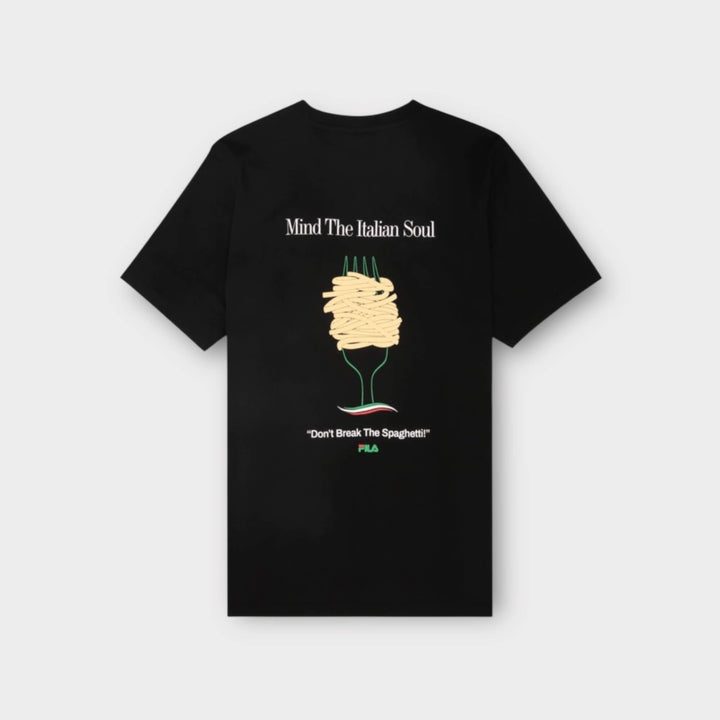FILA NAVIGLI PASTA Regular Graphic SS T-shirt In Black