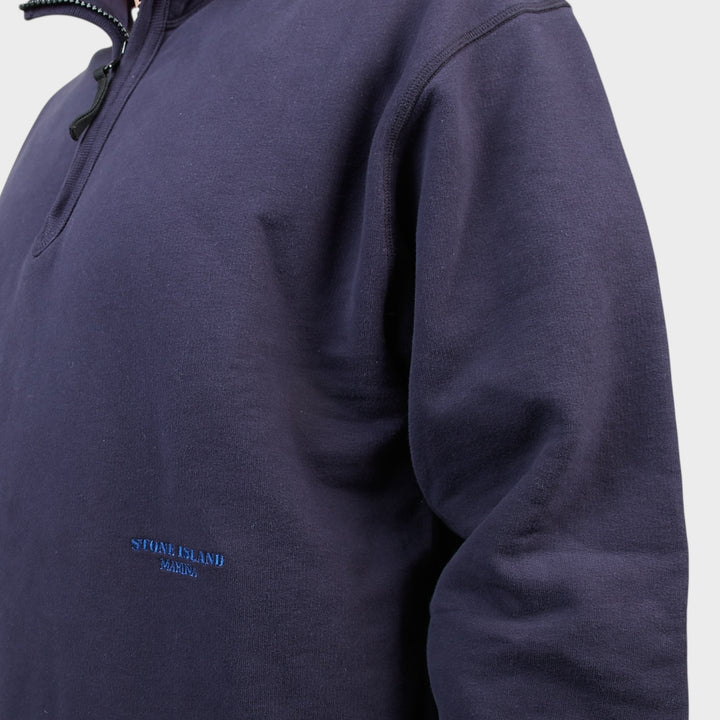 Stone Island Marina Half Zip Sweatshirt I Navy