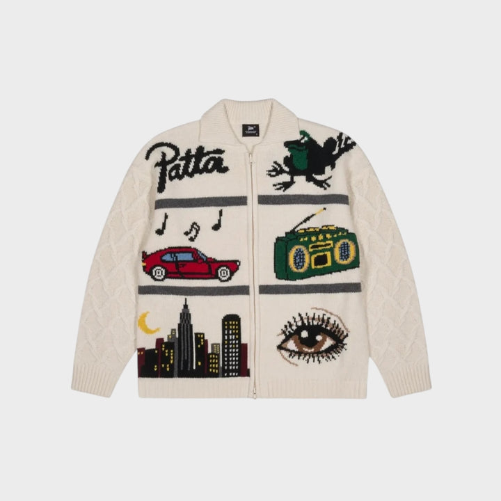 Patta Perfect Day Knitted Cardigan In Multi