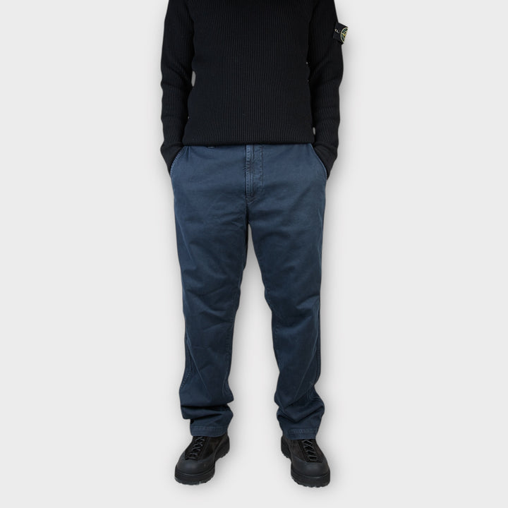 Stone Island Regular Pants In Navy