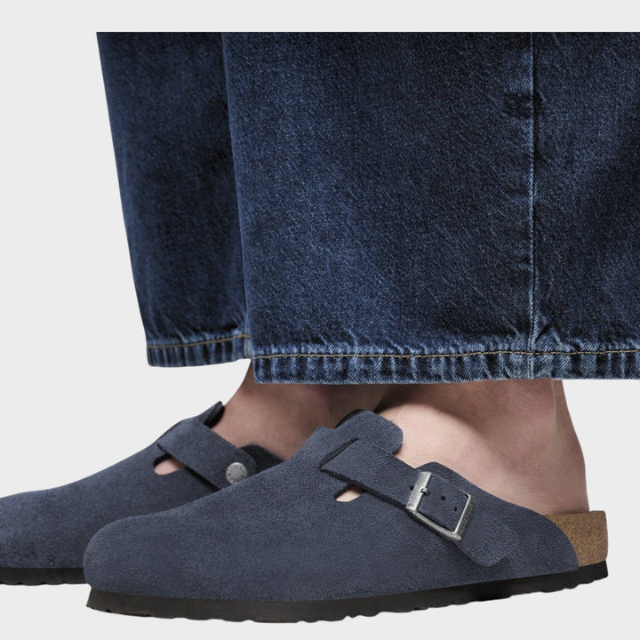 Birkenstock Boston Suede Leather I New Navy