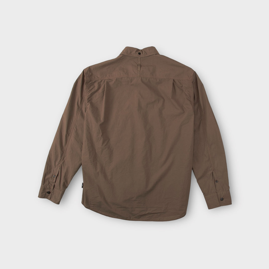 Stone Island 12505 Button Overshirt In Brown