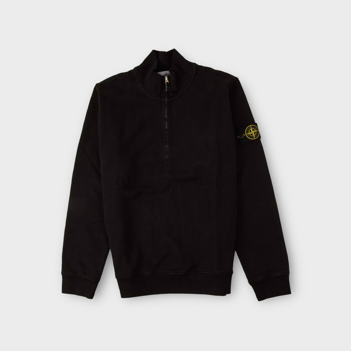 Stone Island 63420 Q-zip Sweatshirt In Black