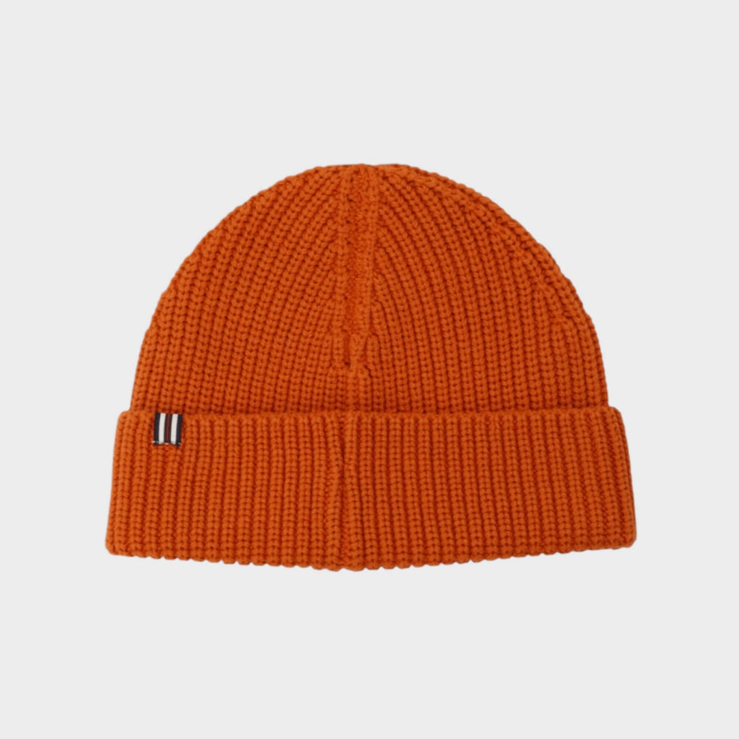 FILA BIELLA Fisherman Logo Beanie In Rust