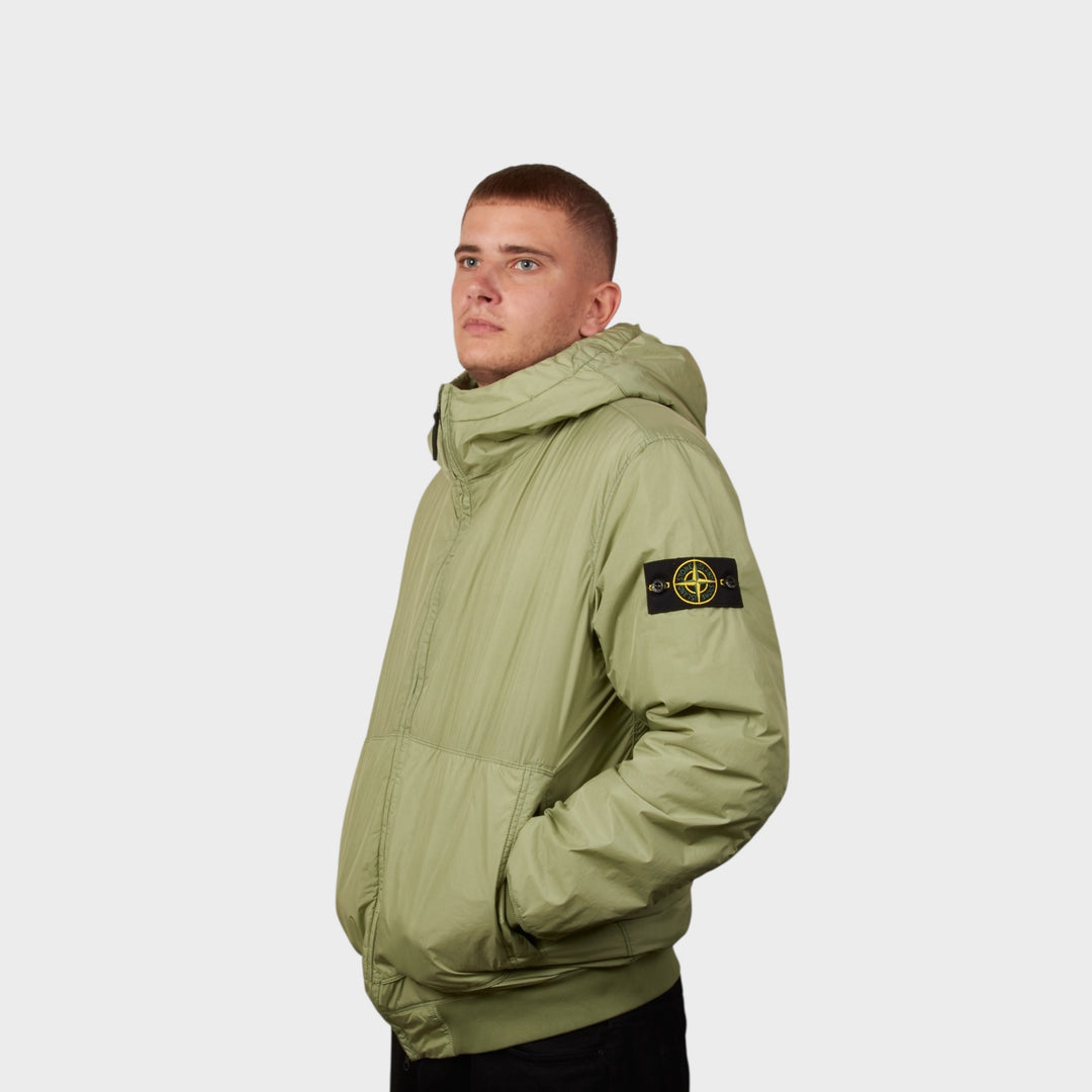 Stone Island Garment Crinkle Reps Jacket In Green