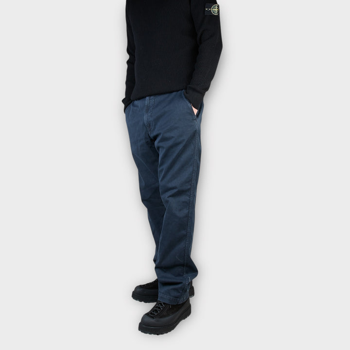 Stone Island Regular Pants In Navy