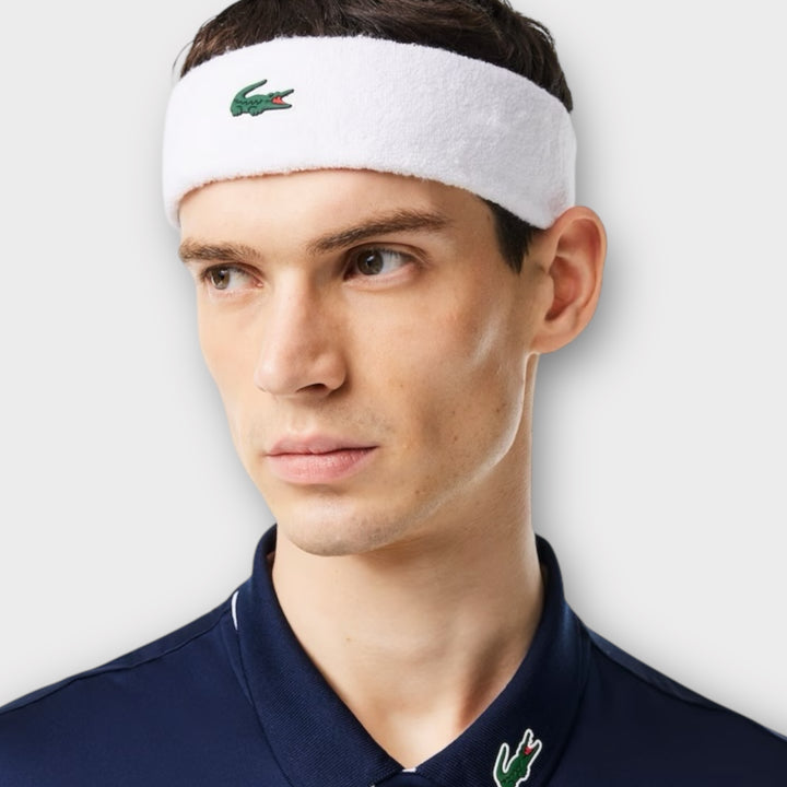Lacoste Bouclette Jersey Sport Pandebånd I Hvid