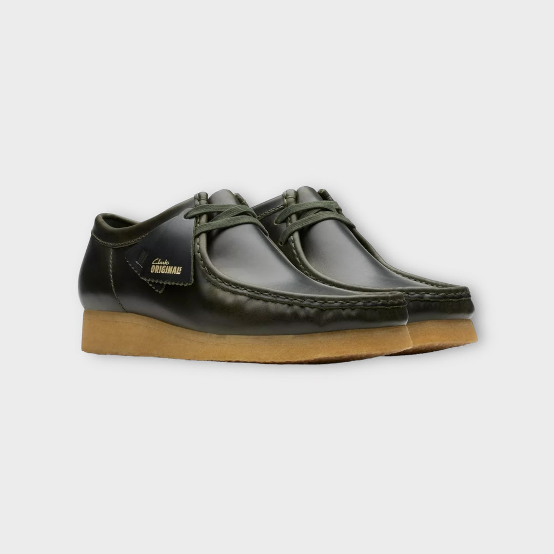 Clarks Originals Wallabee i forest green med naturlig crepesål