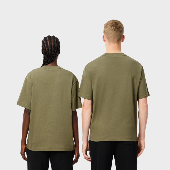 Khaki farvet Lacoste T-shirt i blødt bomuld