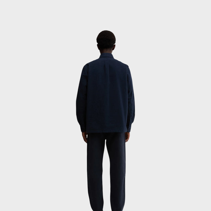 Aspesi Drops Cotton Twill Shirt I Navy