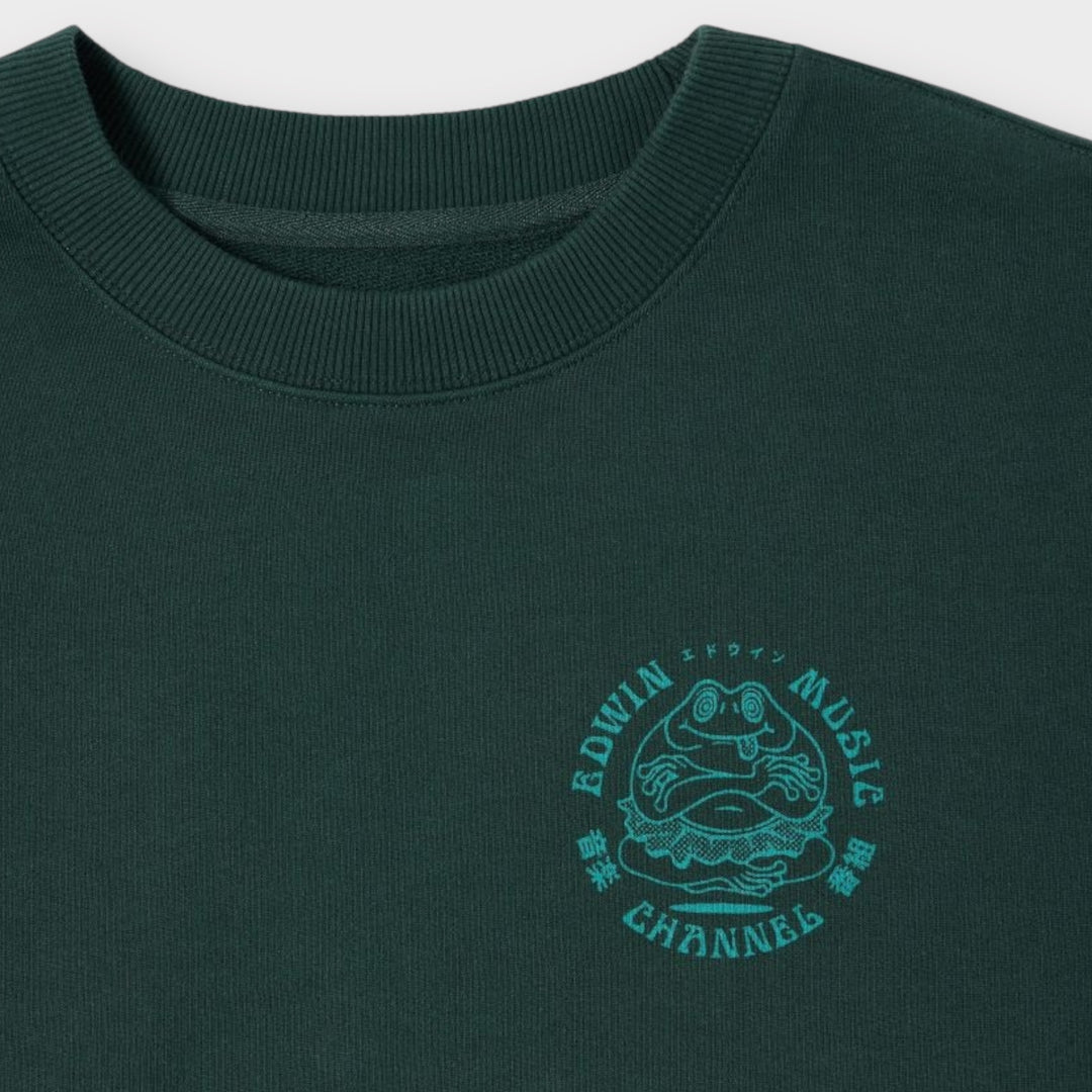 Edwin Music Channel Sweatshirt In Green