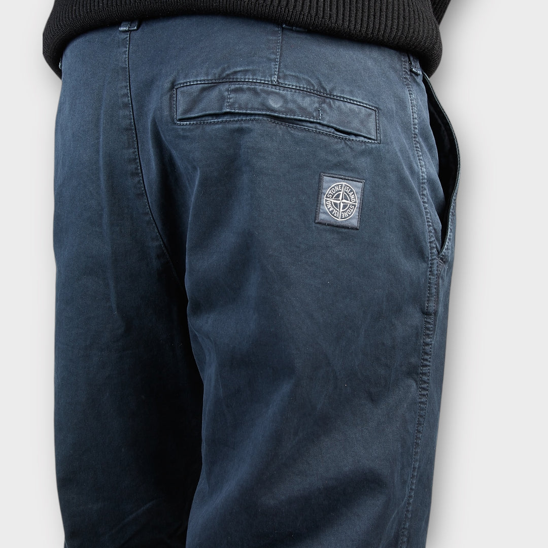 Stone Island Regular Pants In Navy