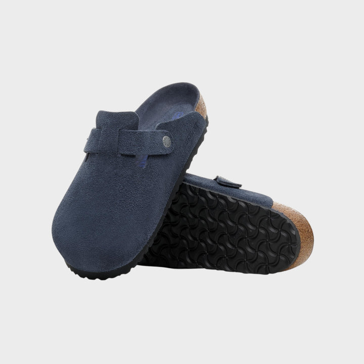 Birkenstock Boston Suede Leather I New Navy