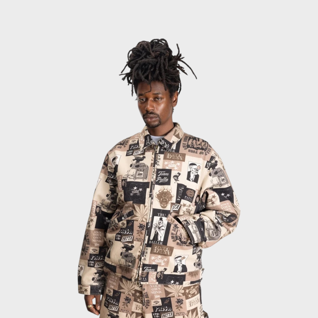 Patta Collage Insulated Canvas Jakke I Multi