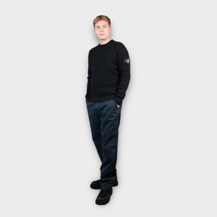 Stone Island Regular Pants In Navy