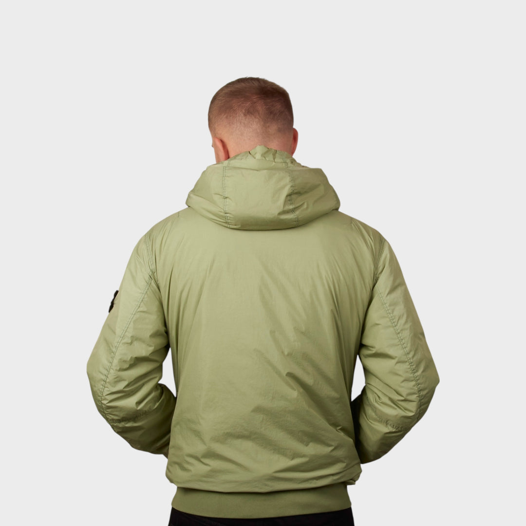 Stone Island Garment Crinkle Reps Jacket In Green