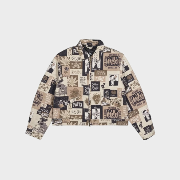 Patta Collage Insulated Canvas Jakke I Multi
