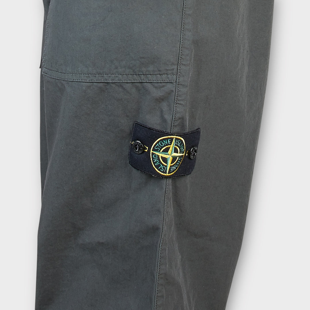 Stone Island Loose Fit Pants In Dark Grey