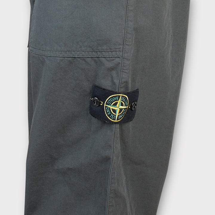 Stone Island Loose Fit Pants In Dark Grey