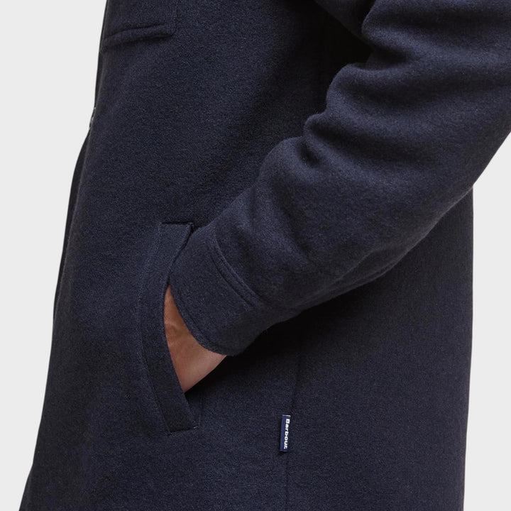 Barbour Marlow Tailored Wool Blend Overshirt In Navy