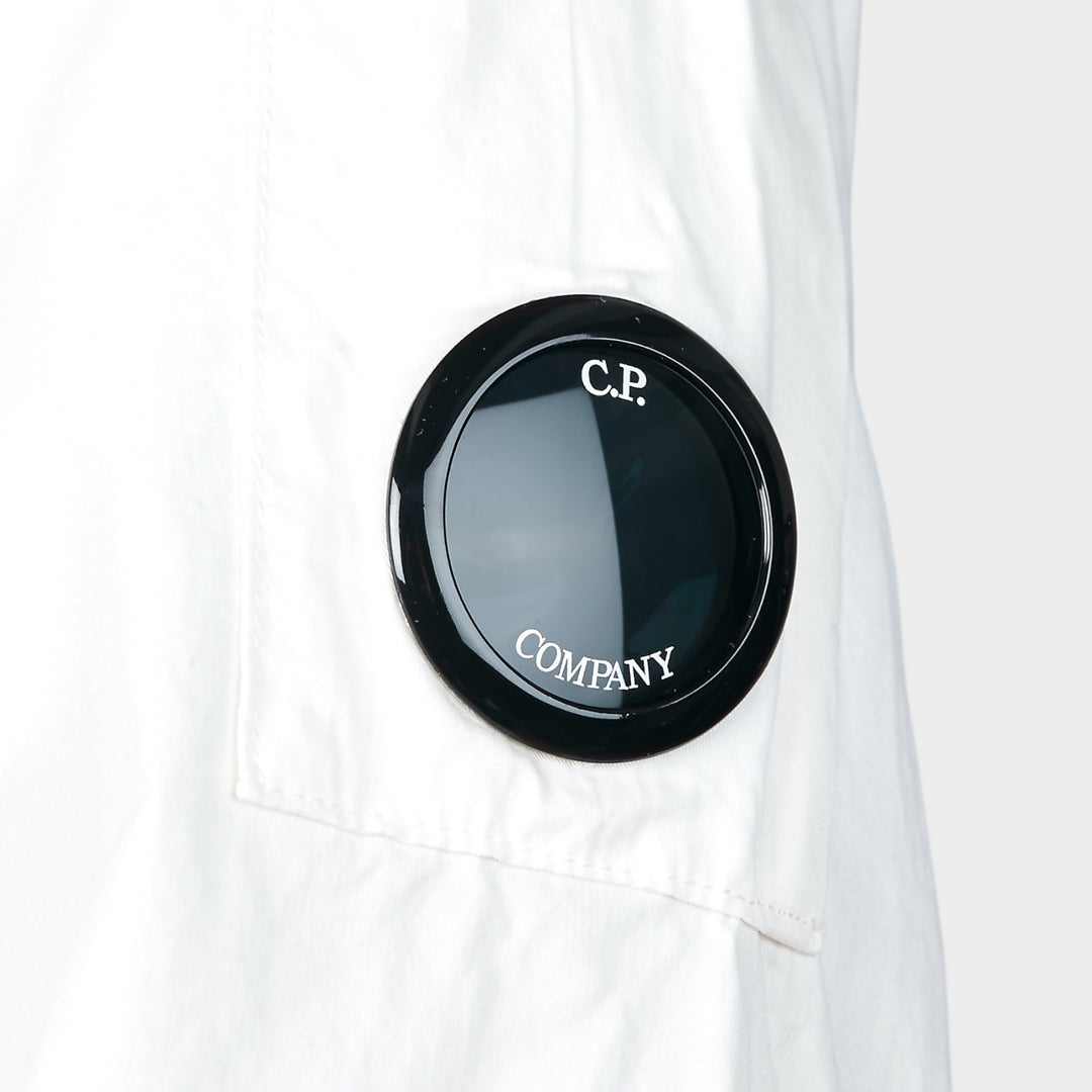 C.P. Company Organic Gabardine Button Skjorte I Gauze White