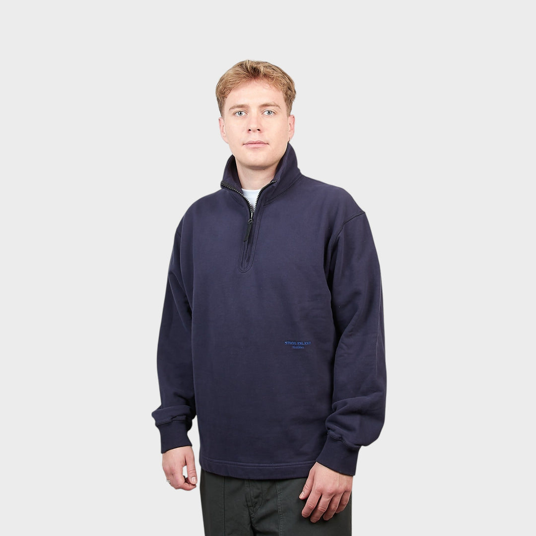 Stone Island Marina Half Zip Sweatshirt I Navy