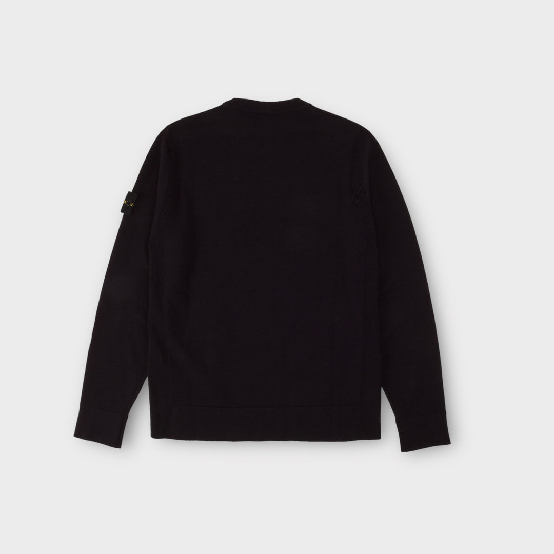 Stone Island 526A1 Wool Crewneck In Navy