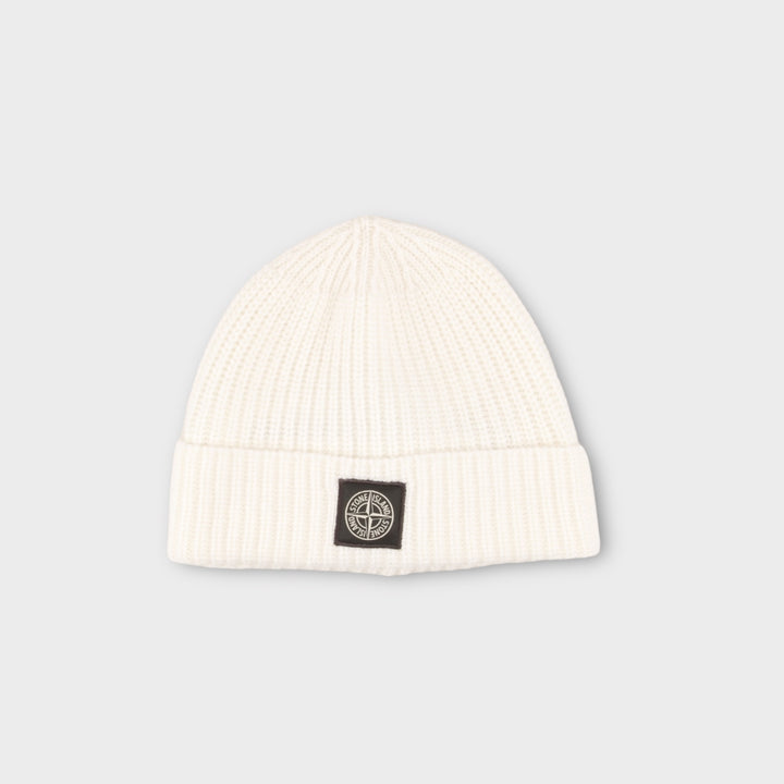 Stone Island N10B5 Knit Beanie In Cream