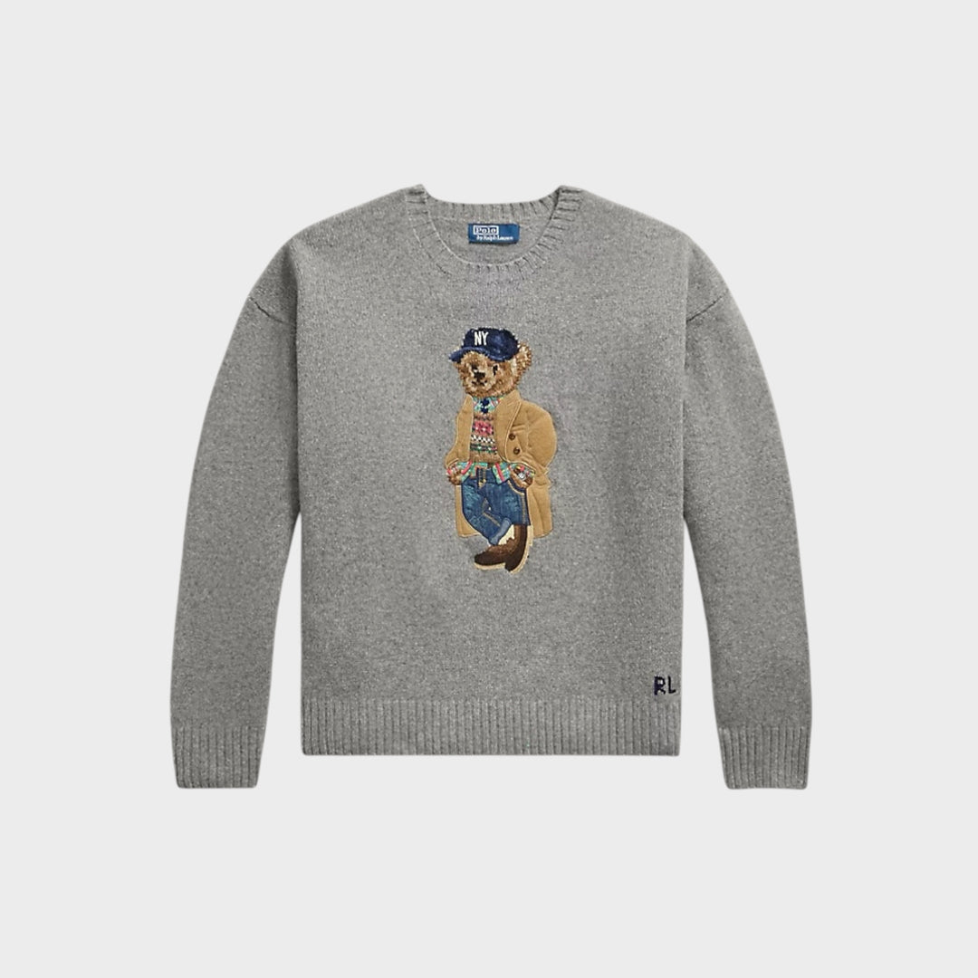 Ralph Lauren Relaxed Fit Polo Bear Strik I Grey