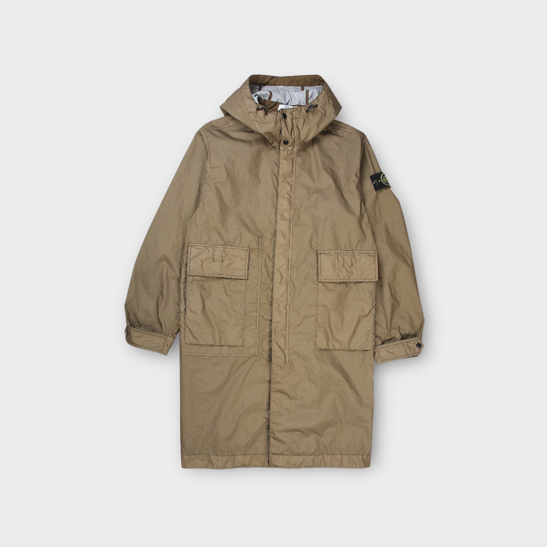 stone-island-membrana-3l-tc-long-hooded-coat-military-green-front
