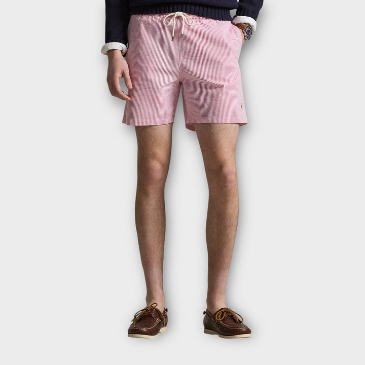 pink stribede swim shorts i let og hurtigtørrende materiale
