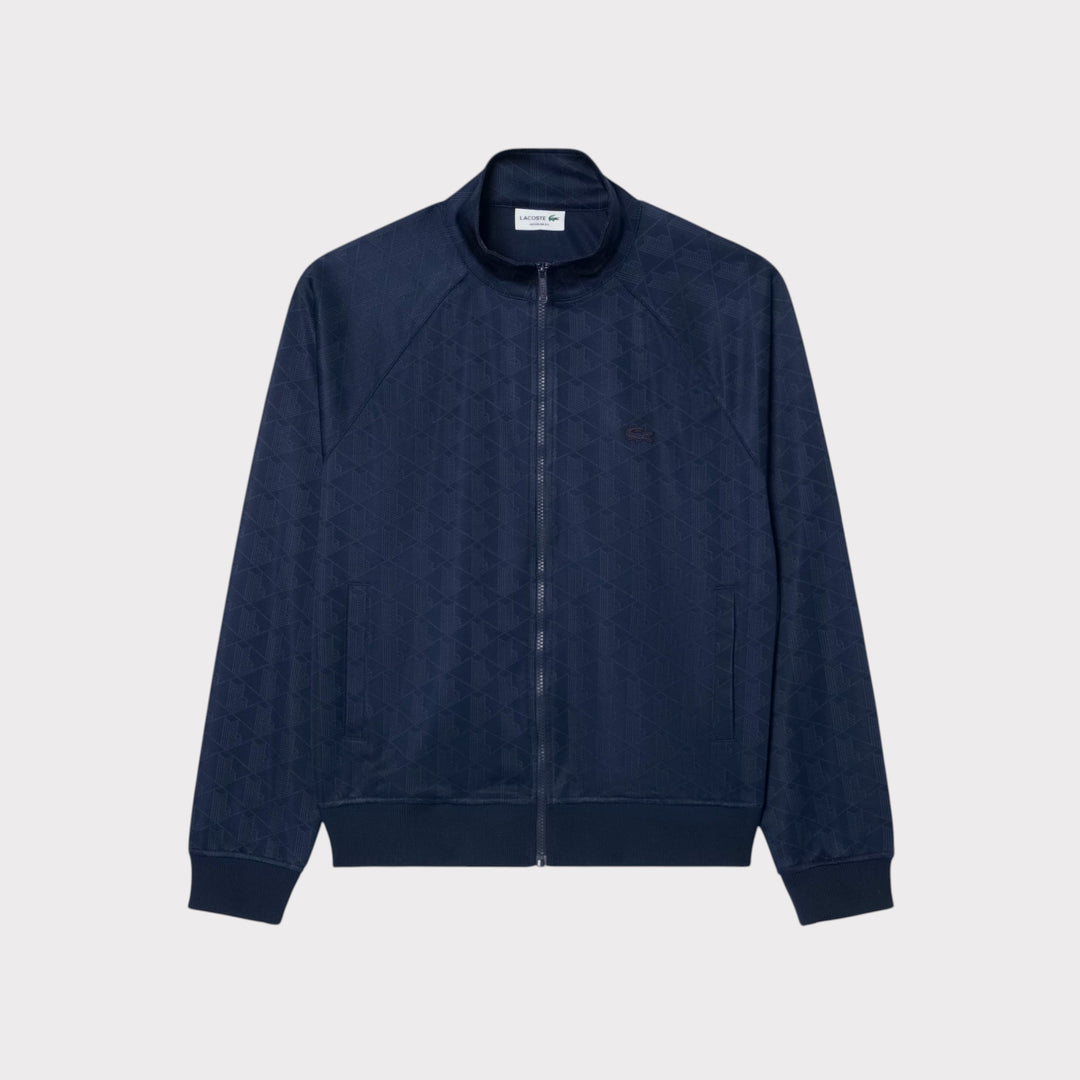 Lacoste Monogram Jacquard Zipped Jacket I Navy
