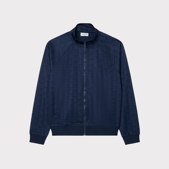 Lacoste Monogram Jacquard Zipped Jacket I Navy