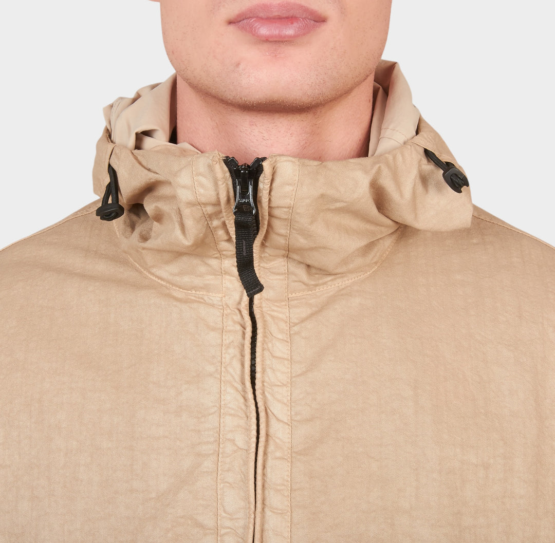 desert jakke med hætte i nylon panama tc med funktionelt design