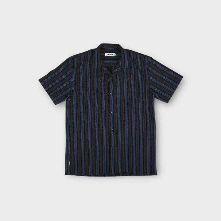 Le Fix Vertical Stripe Skjorte I Sort