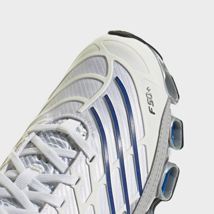 Adidas Megaride F50 i hvid, blå og grå