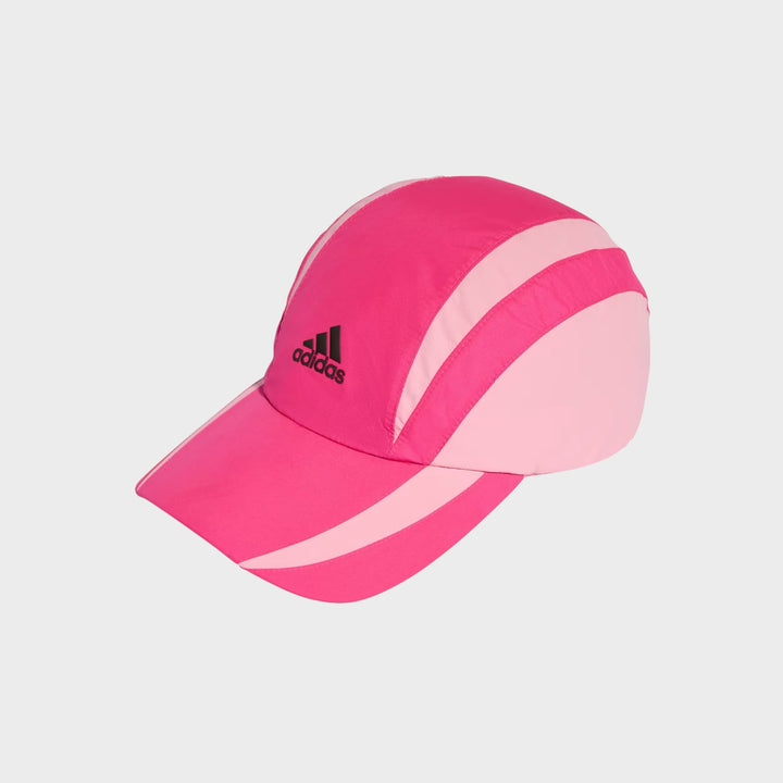 Adidas Teamgeist kasket i Shock Pink set forfra med klassisk sporty design.