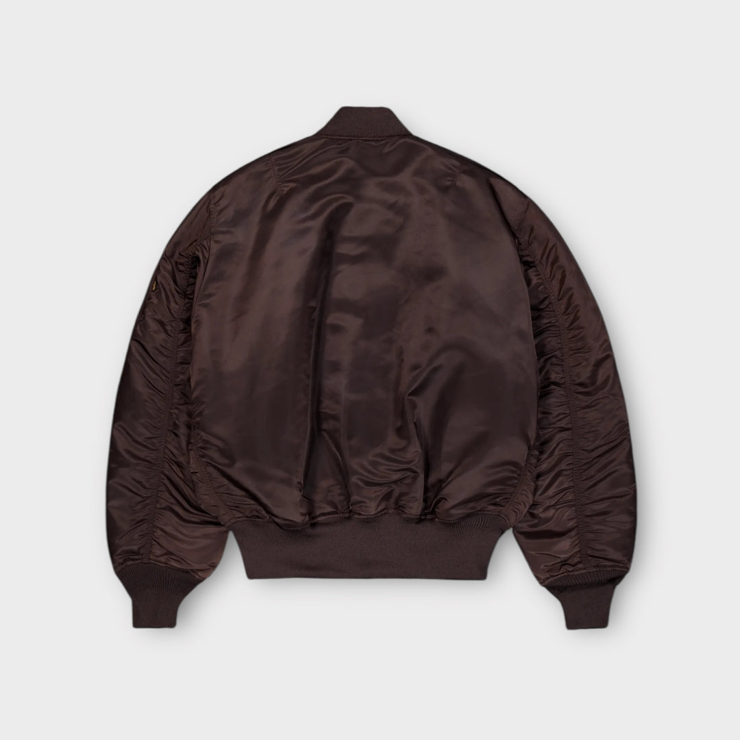 Alpha Industries MA-1 Hunter Brown bomberjakke med ribkanter