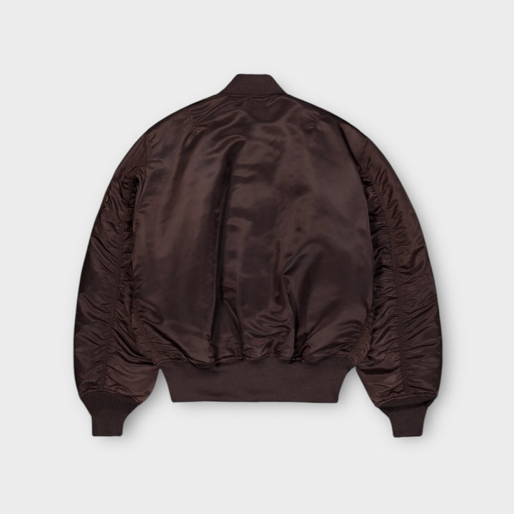 Alpha Industries MA-1 Hunter Brown bomberjakke med ribkanter