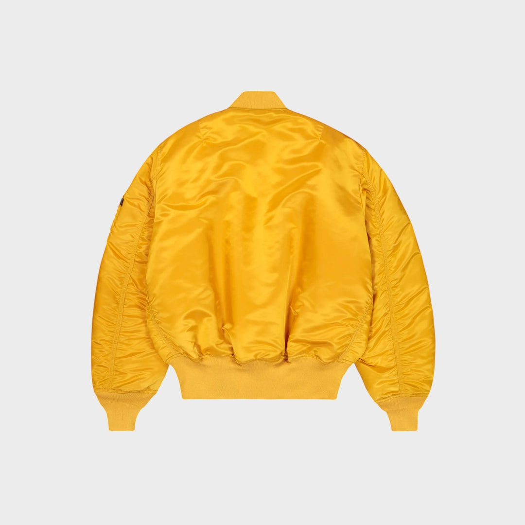 Alpha Industries vendbar MA-1 bomberjakke med orange for unisex streetwear