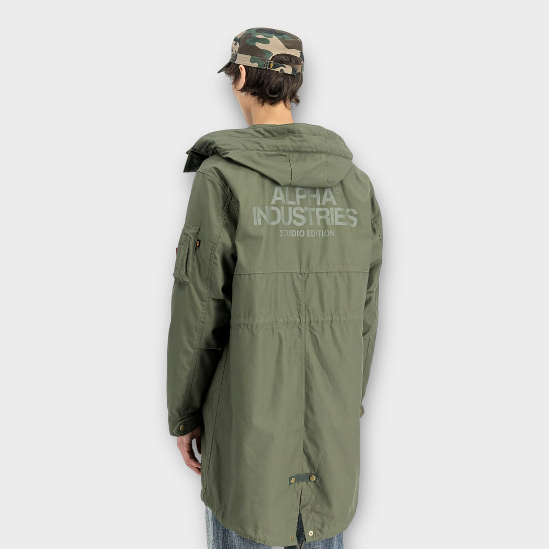 Alpha Industries M-51 Fishtail Jakke i olive til streetwear og hverdag