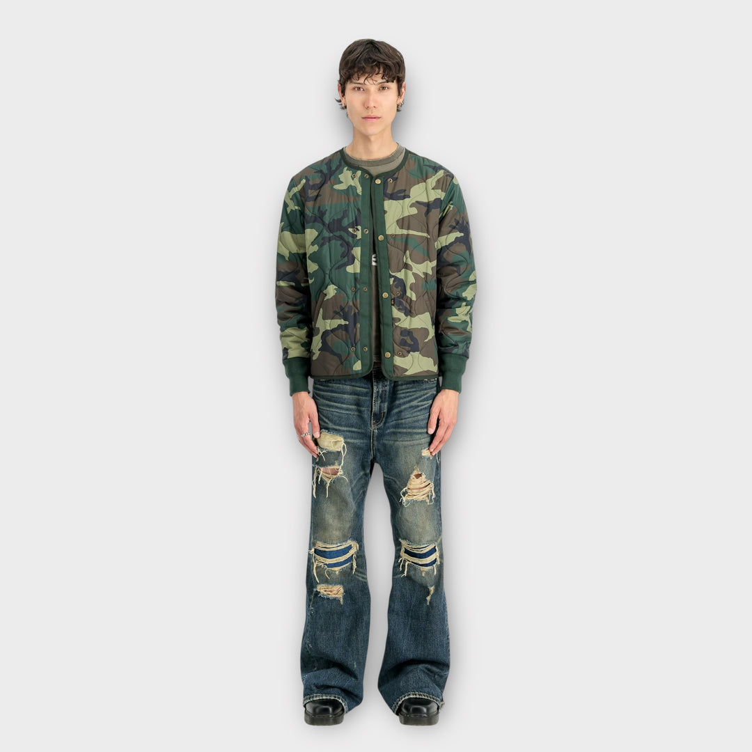 Quiltet Alpha Industries jakke i camo design
