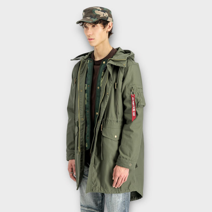 Olivengrøn Alpha Industries M-51 fishtail parka til mænd