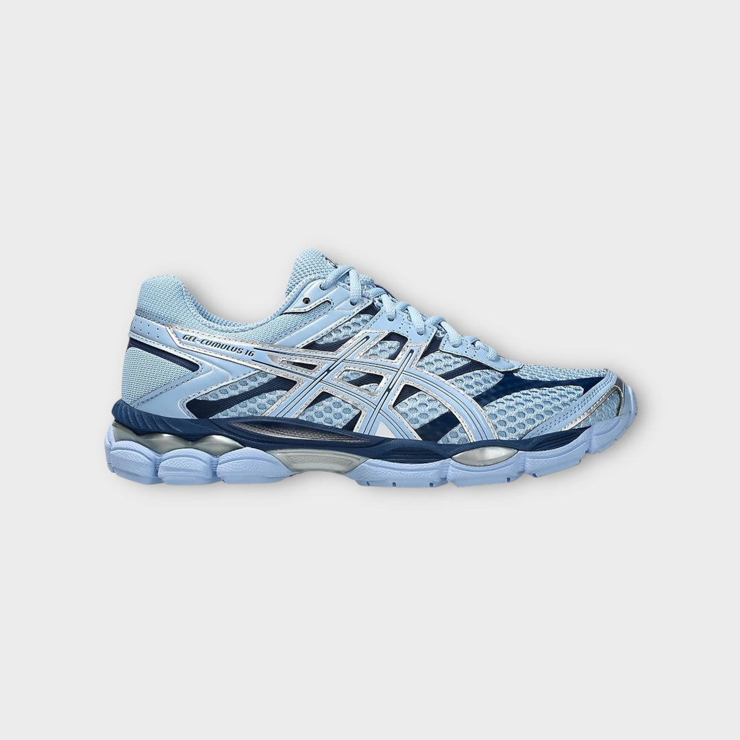 Asics Gel-Cumulus 16 løbesko i Stone Wash/Blue til herrer