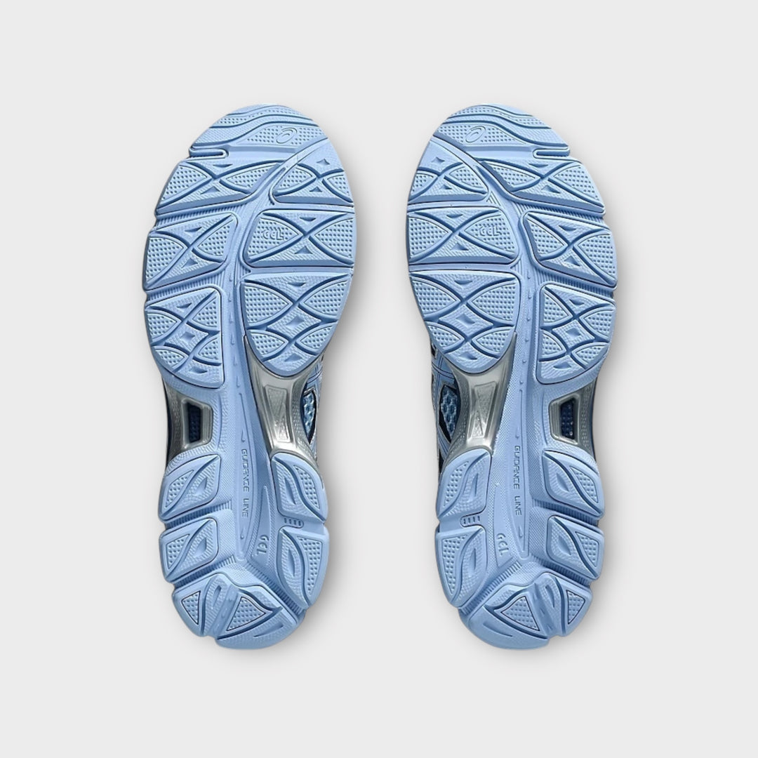 Asics Gel-Cumulus 16 løbesko i Stone Wash/Blue set oppefra