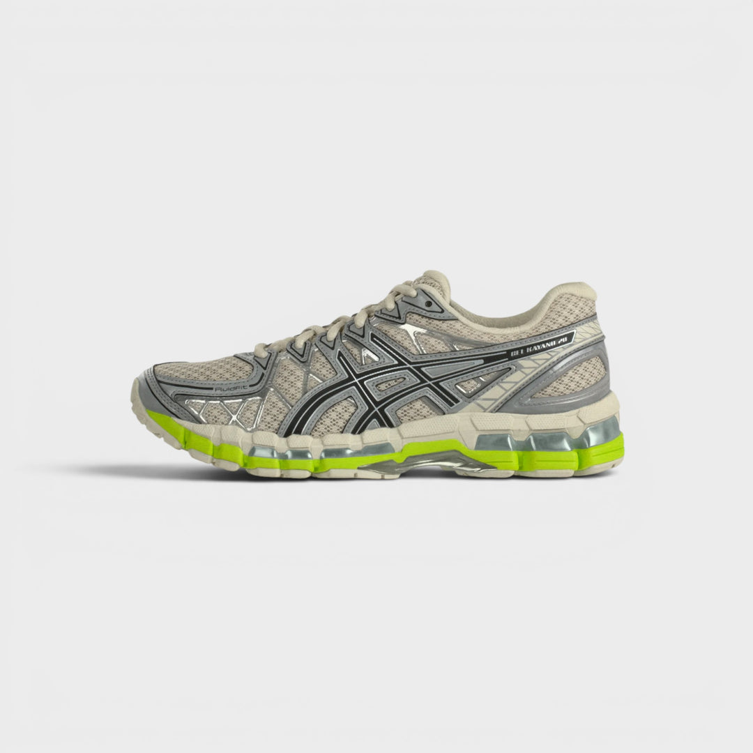 Asics Gel-Kayano 20 sneakers i Smoke Grey og Black.