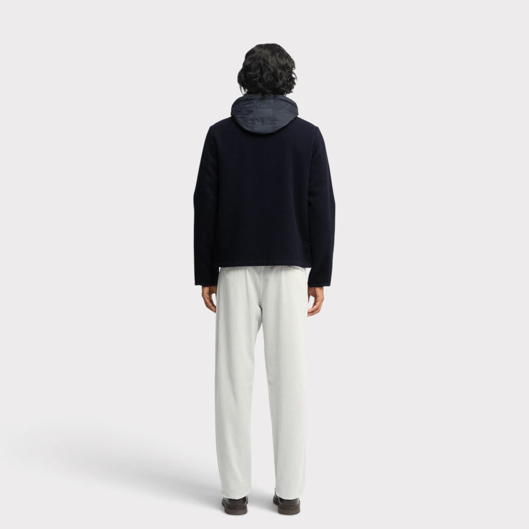 ASPESI herrejakke i navy uld med moderne og minimalistisk design